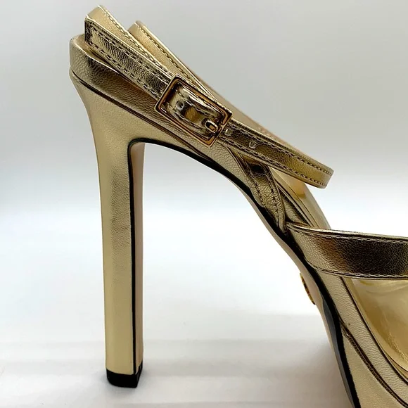 Zara NWT Dazzling Golden Strappy High Heel Shoes **Size 41/USA Size 10**🔥🔥 - Picture 4 of 7